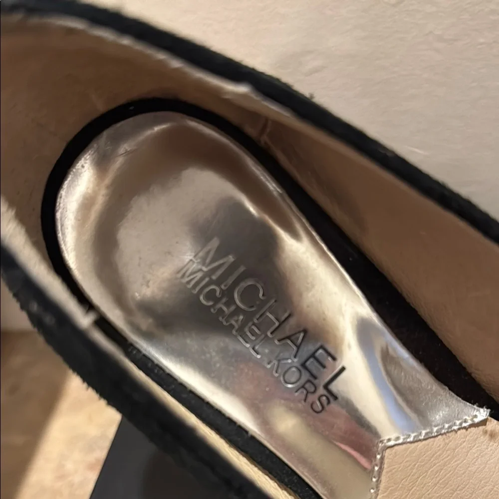 Michael Kors Black Suede Heels GUC - Picture 2 of 8